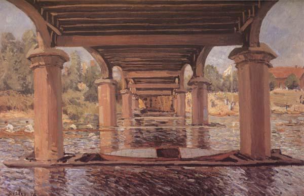 Alfred Sisley Under the Bridge at Hampton Court oil painting picture